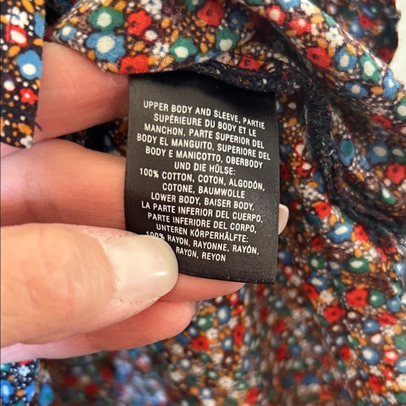 Anthropologie Blue and Floral Blouse - Picture 5 of 10